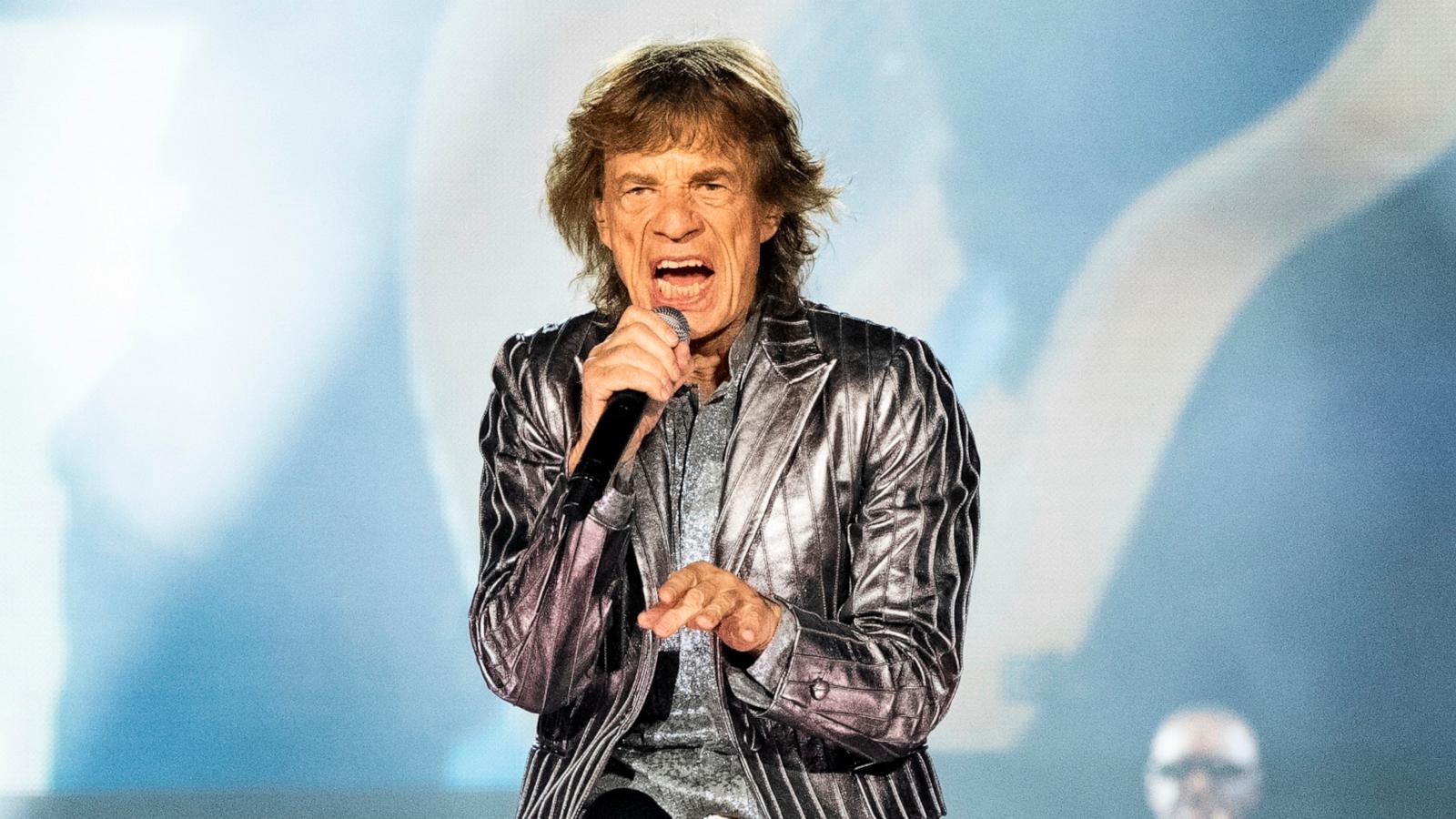 PHOTO: Mick Jagger of The Rolling Stones performs during the first night of the U.S. leg of their "Hackney Diamonds" tour in Houston, TX, April 28, 2024.