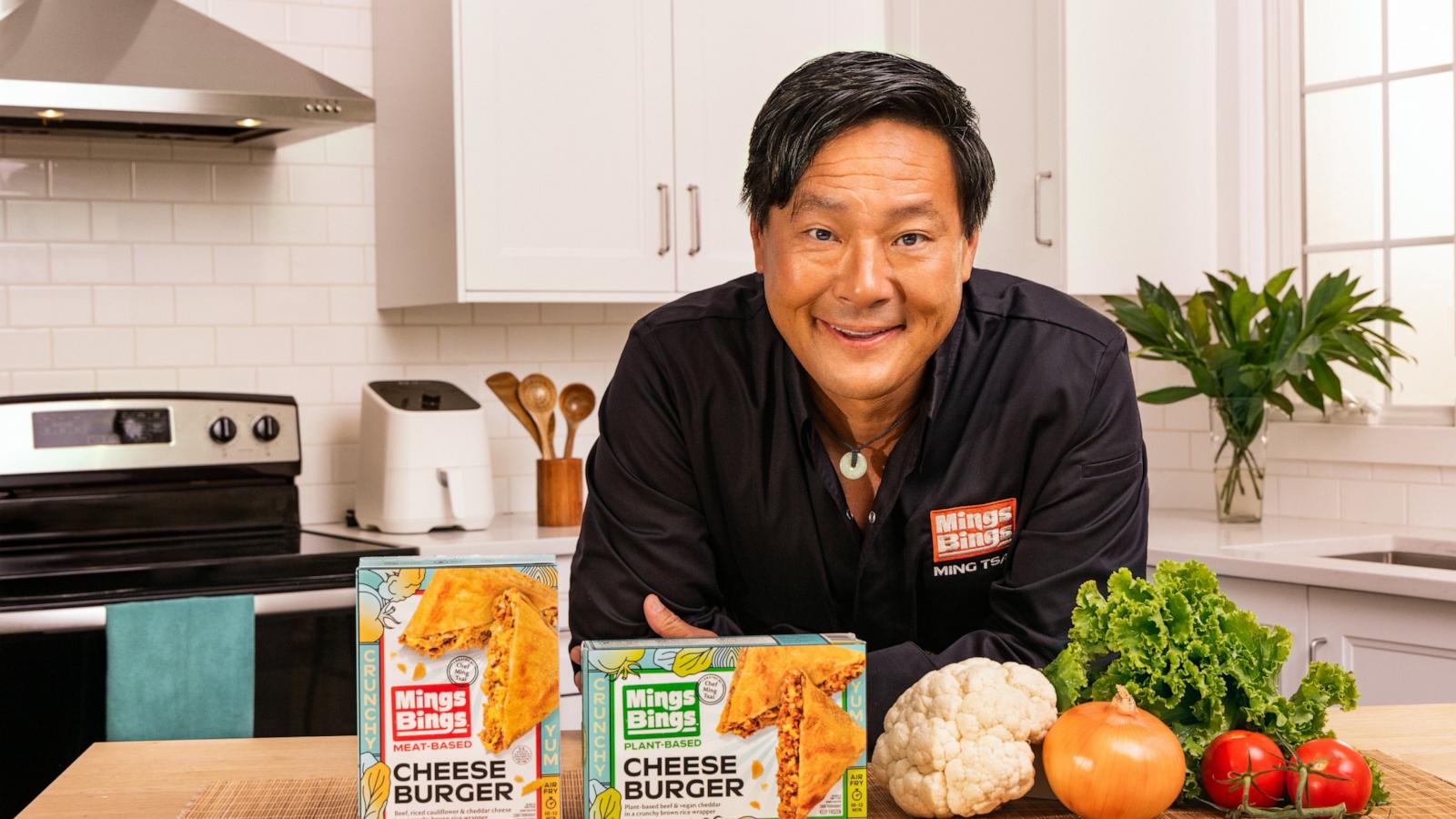 PHOTO: Chef Ming Tsai with his Mings Bings products.