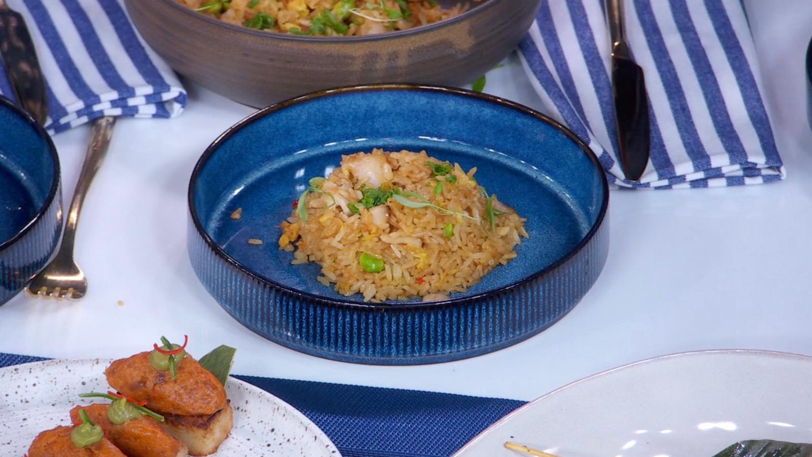 PHOTO: Chef Michael Schulson drops by "GMA3" to share his miso black cod fried rice recipe.