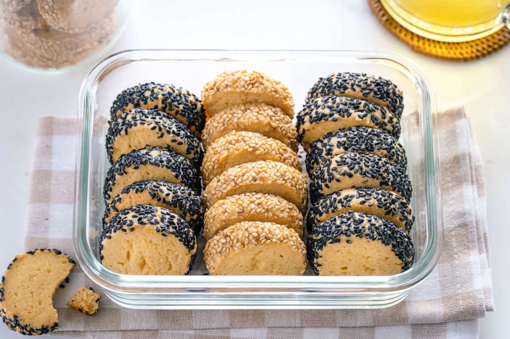 PHOTO: Miso butter cookies with sesame seeds.