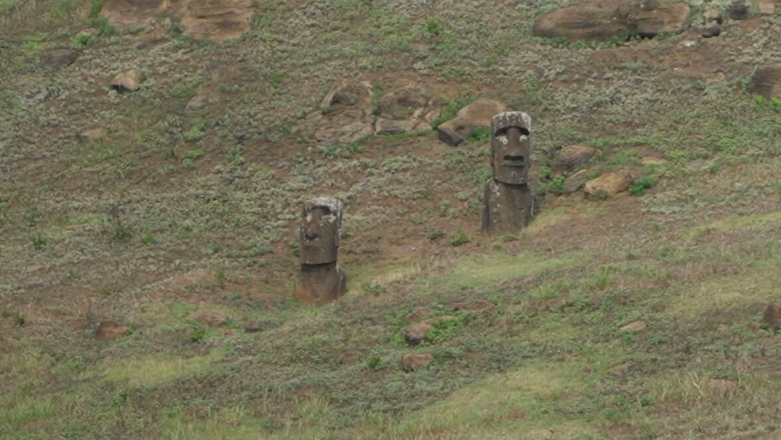 PHOTO: Moai statues on Easter Island.