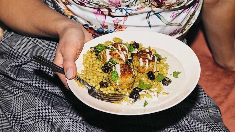 PHOTO: A bowl of Moroccan-inspired chicken meatballs from "The Ambitious Kitchen Cookbook" by Monique Volz.