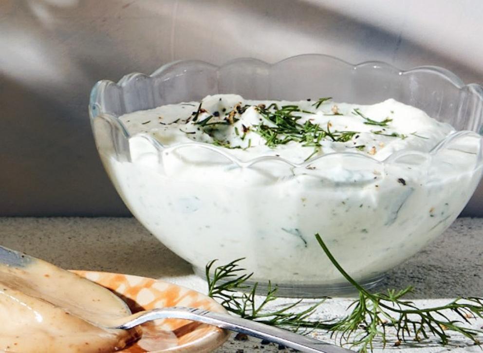 PHOTO: Whipped feta yogurt sauce from "The Ambitious Kitchen Cookbook" by Monique Volz.