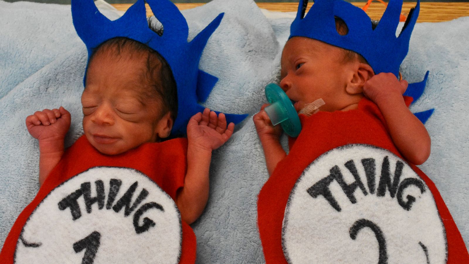 PHOTO: Two babies in the Tallahassee Memorial HealthCare NICU dressed up for Halloween.