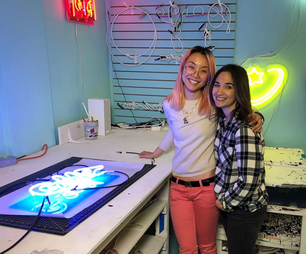 PHOTO: NAME GLO co-founders Lena Imamura and Sas Simon.