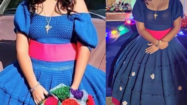 15-year-old designs and crochets her own quinceaera dress