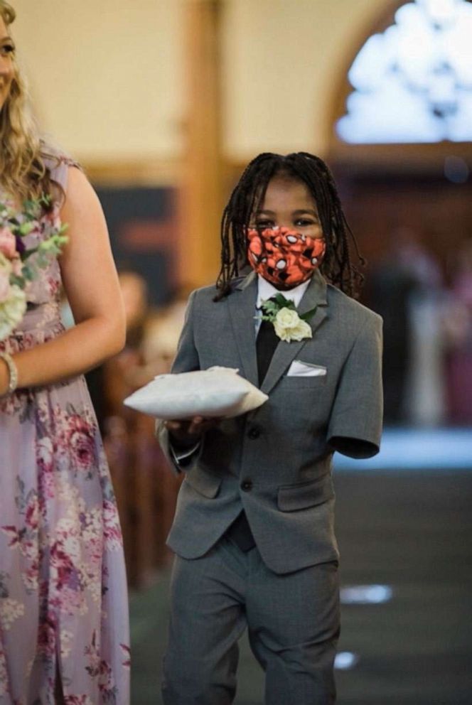 PHOTO: Nate served as ring bearer at Jenna and Tim Riccio's wedding on May 15, 2021.