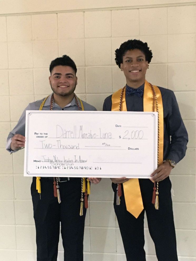 PHOTO: Joshua Nelson (right) with Darrell Montalvo-Luna (left), the first recipient of the Joshua Nelson Leaders In Action Scholarship.