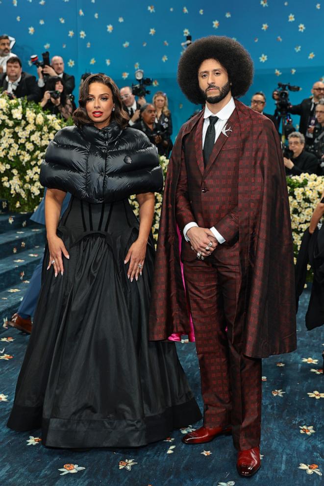 PHOTO: Nessa Diab and Colin Kaepernick attend the 2025 Met Gala Celebrating "Superfine: Tailoring Black Style" at Metropolitan Museum of Art on May 05, 2025 in New York City.