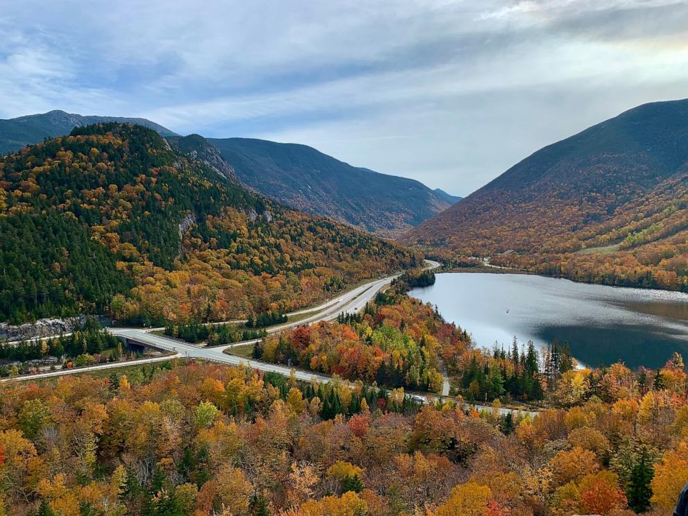 PHOTO: A view of Echo Lake as seen from Artist's Bluff during foliage season at Franconia Notch State Park, N.H., in an undated photo.