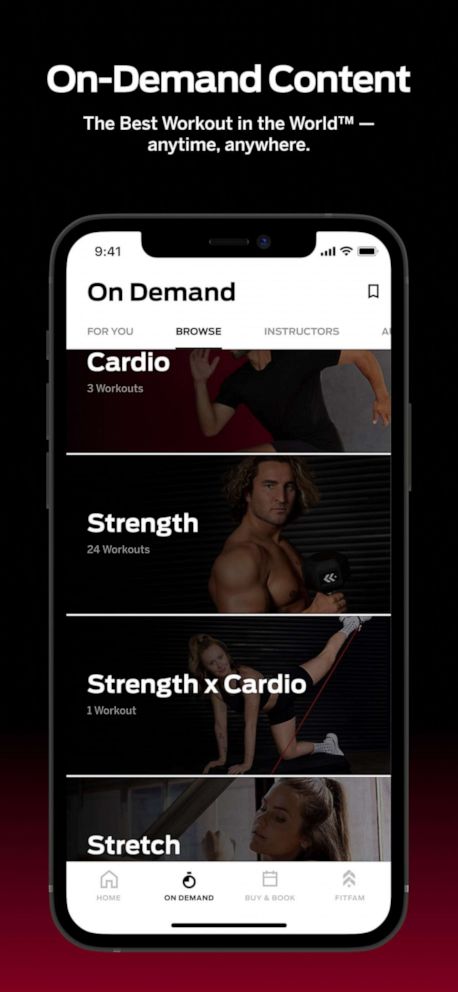 PHOTO: Barry's X by Barry's lets you choose from a number of on-demand workouts.
