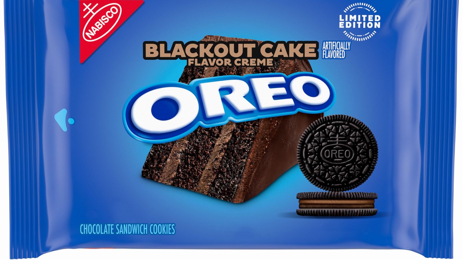 PHOTO: A new limited-edition blackout cake flavor creme Oreo cookies.