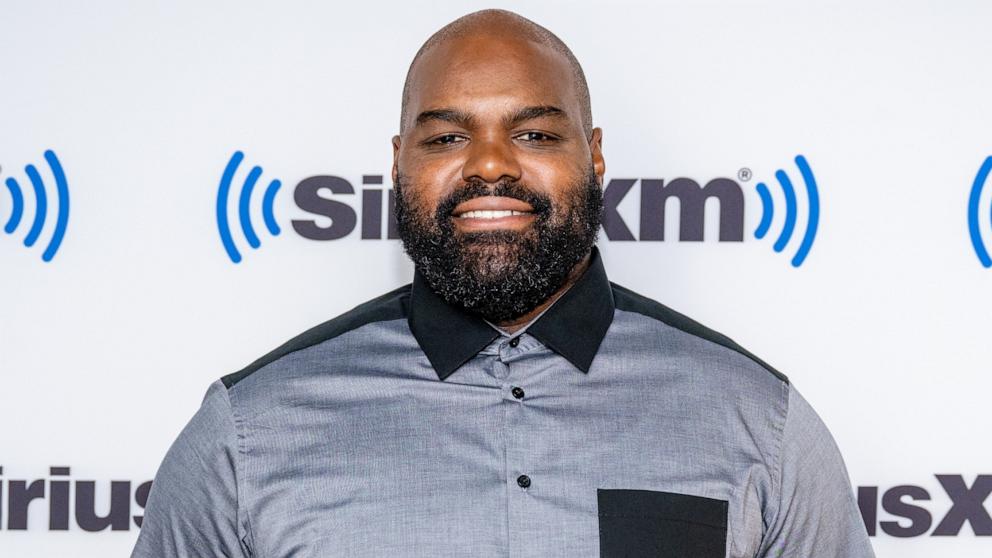 PHOTO: Michael Oher visits SiriusXM on Aug. 9, 2023 in New York City. 