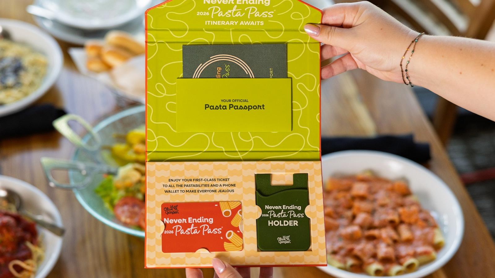 PHOTO: The 2026 Pasta Pass from Olive Garden.