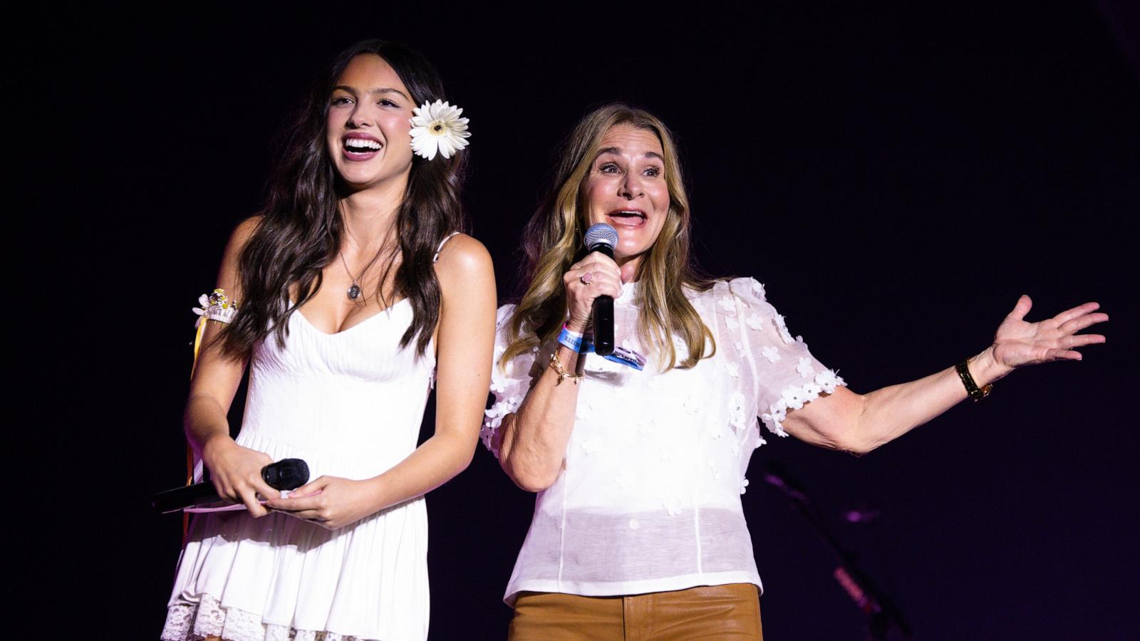 Olivia Rodrigo and Melinda French Gates reveal $20 million was raised for charity during Daisy Chain Fields on Saturday, Aug. 29, 2026 in Irvine, CA.