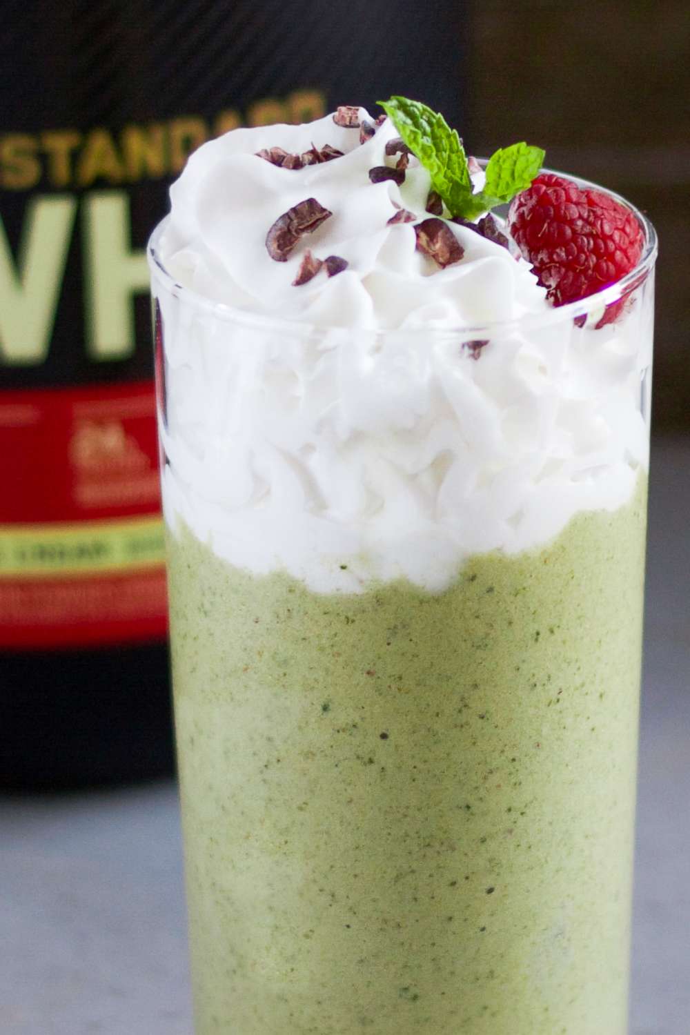 PHOTO: A protein-packed version of the mint chocolate shake for St. Patrick's Day.