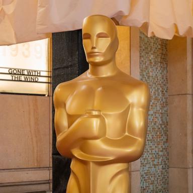 PHOTO: General views of Oscar statues as setup continues for the 96th Academy Awards at Hollywood & Highland and the Dolby Theatre on March 8, 2024 in Hollywood, Calif.