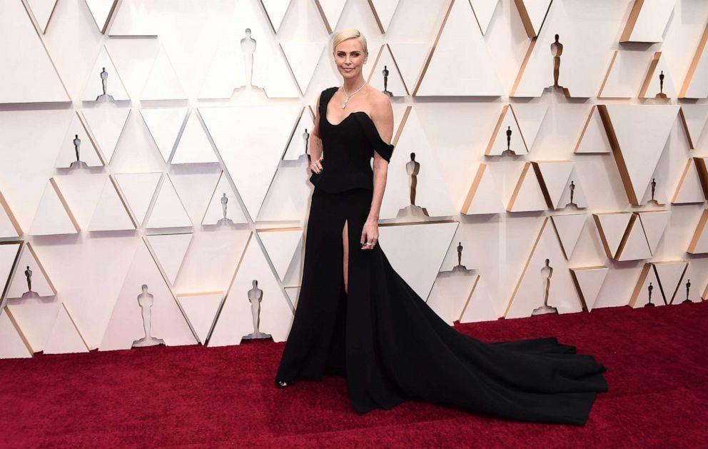 PHOTO: Charlize Theron arrives at the Oscars on Sunday, Feb. 9, 2020, at the Dolby Theatre in Los Angeles. (Photo by Jordan Strauss/Invision/AP)
