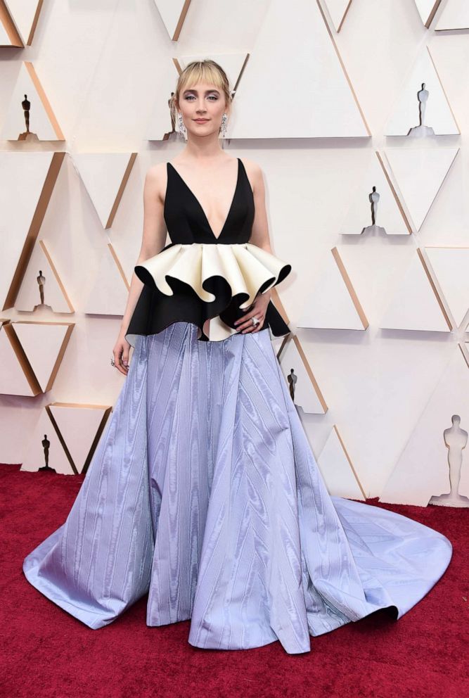 PHOTO: Saoirse Ronan arrives at the Oscars on Sunday, Feb. 9, 2020, at the Dolby Theatre in Los Angeles. (Photo by Jordan Strauss/Invision/AP)