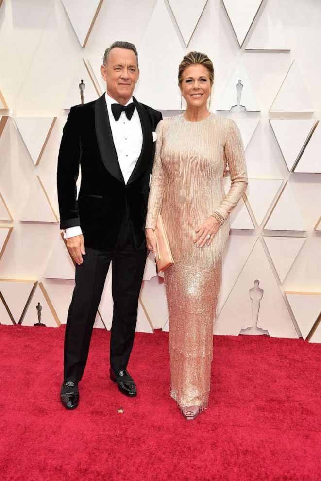 PHOTO: HOLLYWOOD, CALIFORNIA - FEBRUARY 09: (L-R) Tom Hanks and Rita Wilson attend the 92nd Annual Academy Awards at Hollywood and Highland on February 09, 2020 in Hollywood, California. (Photo by Amy Sussman/Getty Images)