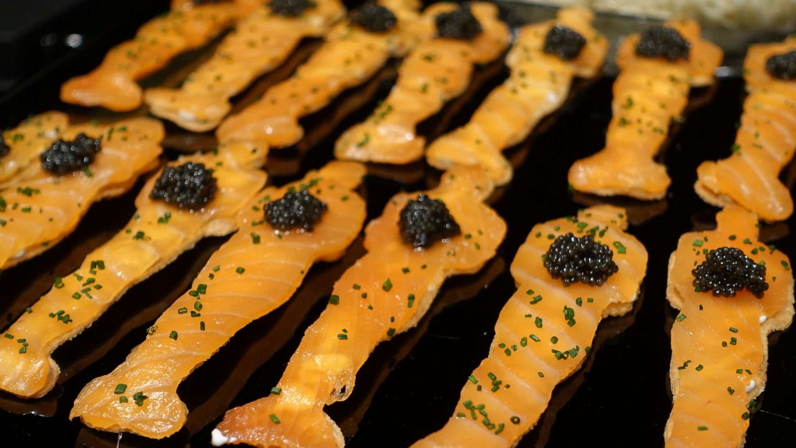 PHOTO: Smoked salmon and caviar Oscars have become a tradition on the Governors Ball menu.