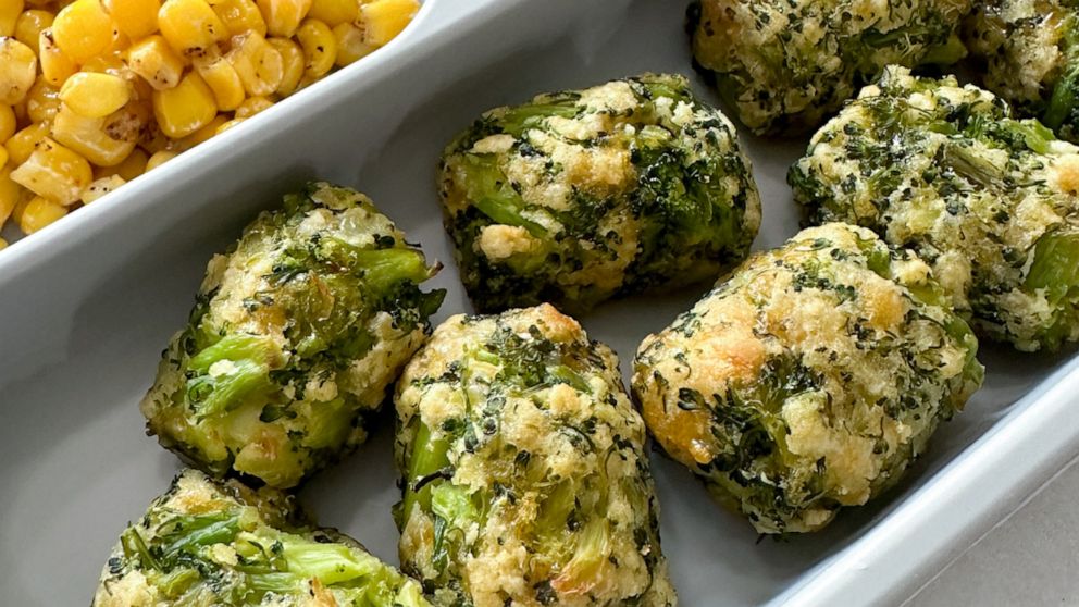 PHOTO: A plate of homemade broccoli tots.