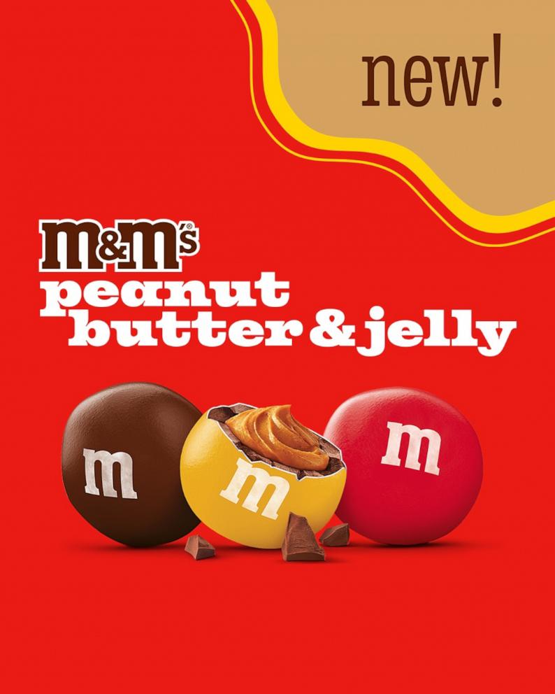 PHOTO: New peanut butter and jelly M&M's will hit shelves in December.