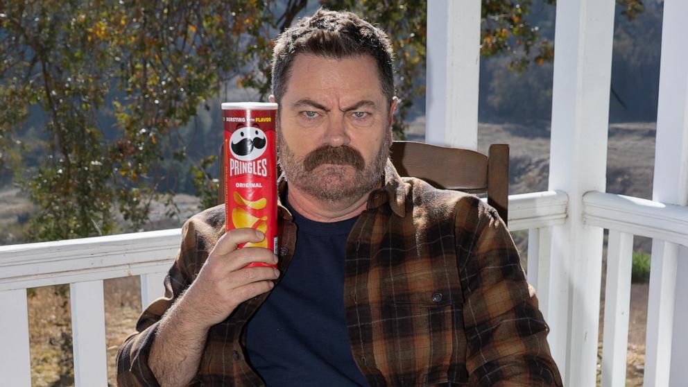 PHOTO: Nick Offerman stars in the Super Bowl LIX Pringles ad spot. 