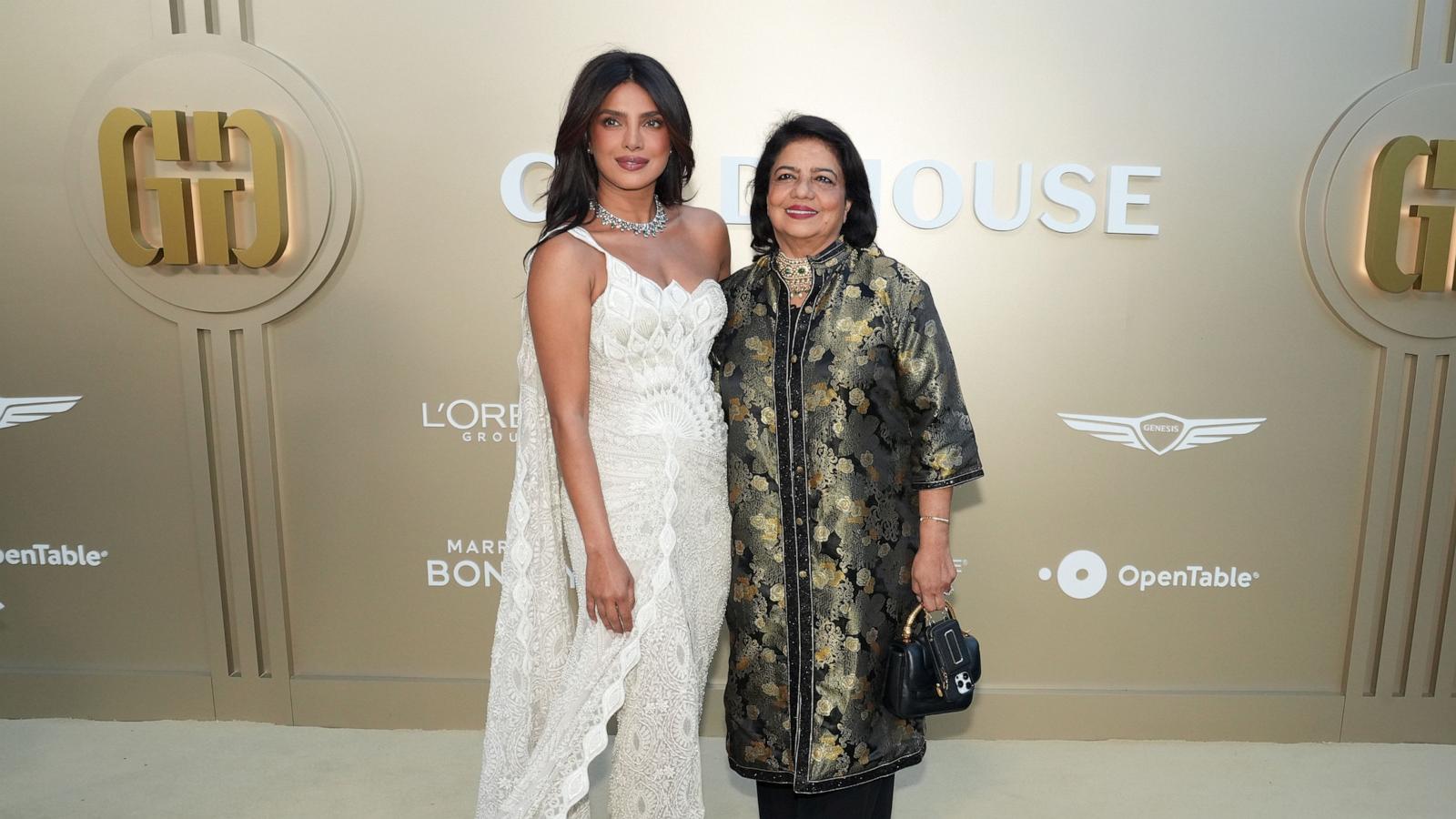 PHOTO: Priyanka Chopra Jonas and Madhu Chopra arrive at the Gold House 5th Annual Gold Gala at The Music Center on May 09, 2026 in Los Angeles, California.