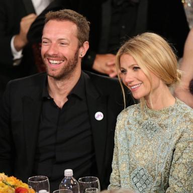 PHOTO:Singer Chris Martin and actress Gwyneth Paltrow at the 71st Annual Golden Globe Awards held at the Beverly Hilton Hotel in Los Angeles, Jan. 12, 2014. 