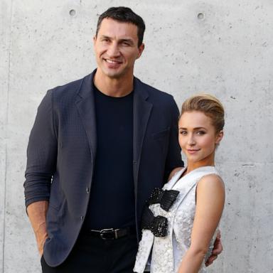 PHOTO: Hayden Panettiere and Wladimir Klitschko attend the Giorgio Armani show during Milan Menswear Fashion Week Spring Summer 2014, June 25, 2013 in Milan, Italy. 