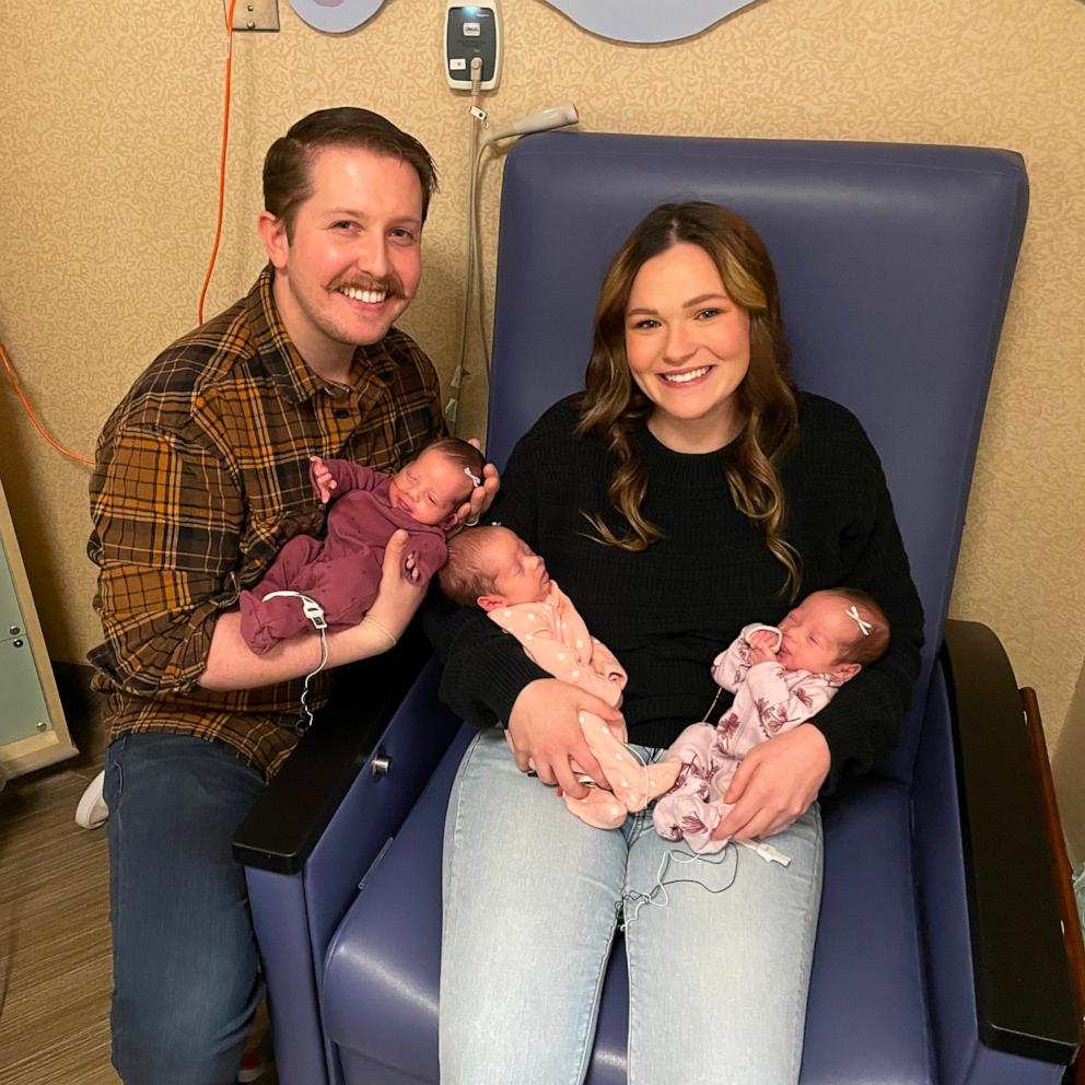 VIDEO: Montana couple welcomes rare set of identical triplets 