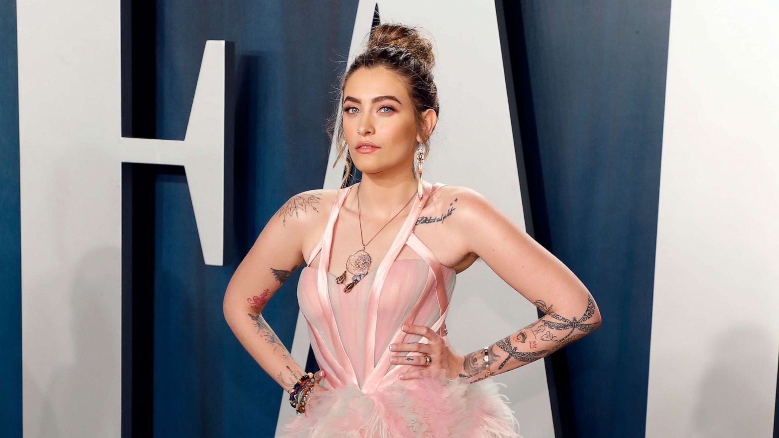 PHOTO: Paris Jackson attends the Vanity Fair Oscar Party at Wallis Annenberg Center for the Performing Arts on Feb. 9, 2020 in Beverly Hills, California.