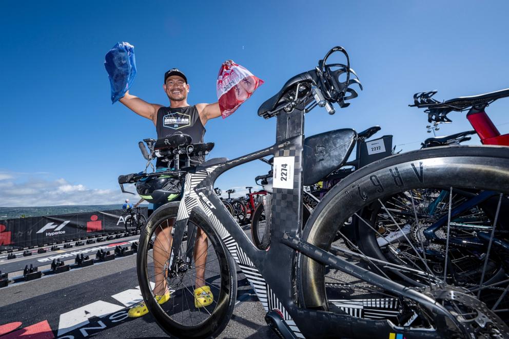 PHOTO: General Views of the Triathletes checking their bikes into T1 leading up to the 2024 Vinfast IRONMAN World Championships Men's Race in Kaliua-Kona, Hawaii, Oct. 24, 2024. 