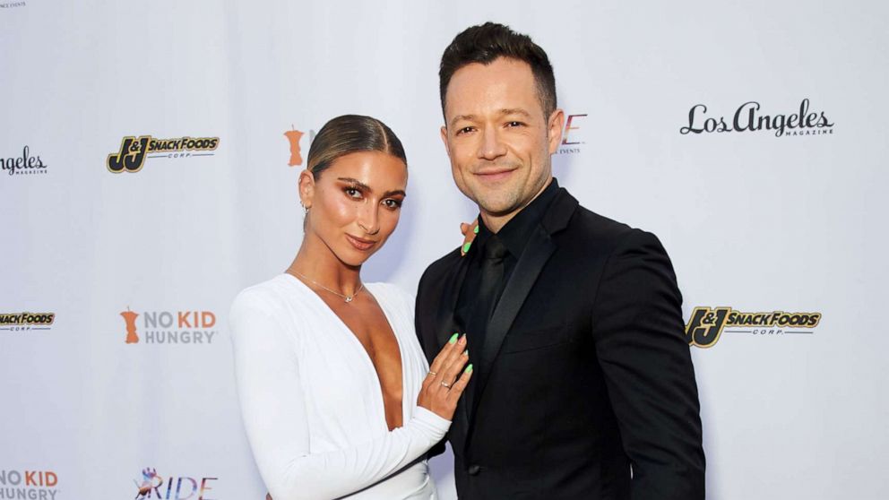 PHOTO: Pasha Pashkov and Daniella Karagach attend the 3rd Annual Dance To End Hunger Gala at City Market Social House, June 18, 2022, in Los Angeles.