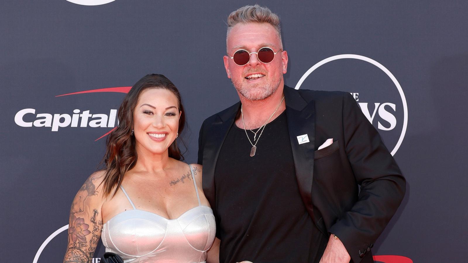 PHOTO: Samantha McAfee and Pat McAfee attend The 2023 ESPY Award, July 12, 2023 in Hollywood, Calif.