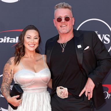 PHOTO: Samantha McAfee and Pat McAfee attend The 2023 ESPY Award, July 12, 2023 in Hollywood, Calif.