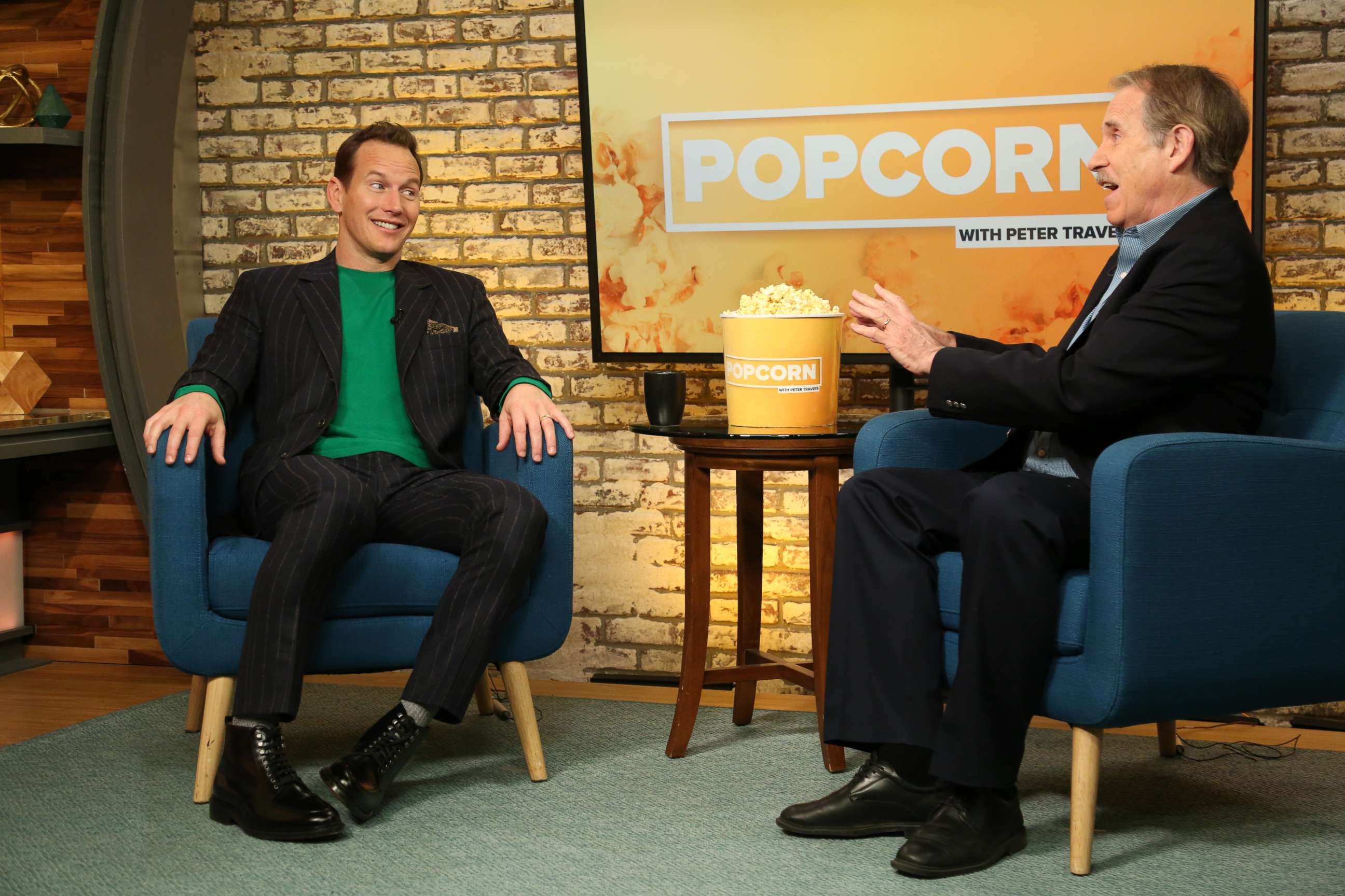 PHOTO: Patrick Wilson appears on "Popcorn with Peter Travers" at ABC News studios, Dec. 6, 2018, in New York City.