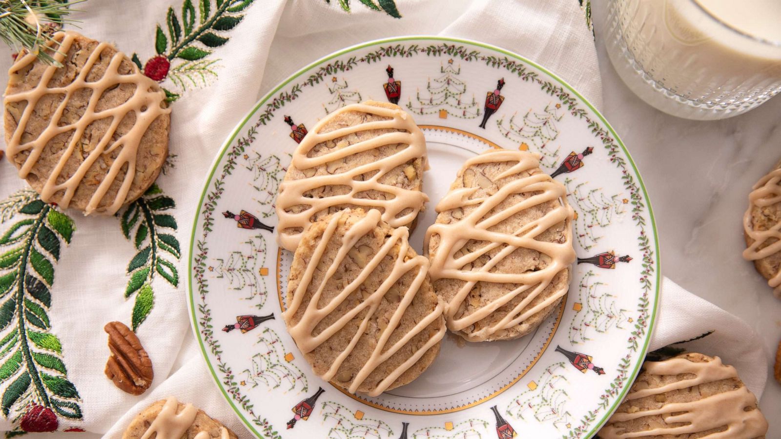 PHOTO: Pecan shortbread cookies made in the shape of eggs.