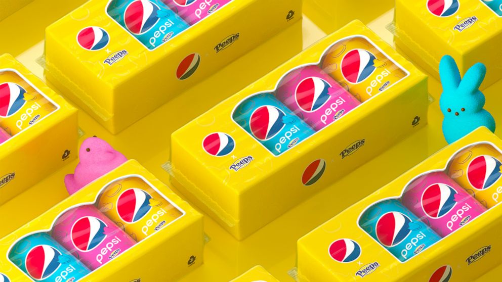 PHOTO: The Pepsi x Peeps collaboration comes in 7.5-ounce Pepsi mini-cans.