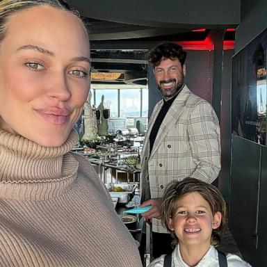 PHOTO: Peta Murgatroyd, Maksim Chmerkovskiy and their son Shai in a photo Murgatroyd shared to Instagram on March 31, 2024.
