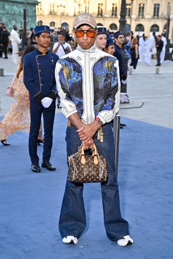 PHOTO: Pharrell Williams attends Vogue World: Paris 2024 at the Place Vendome on June 23, 2024 in Paris, France.