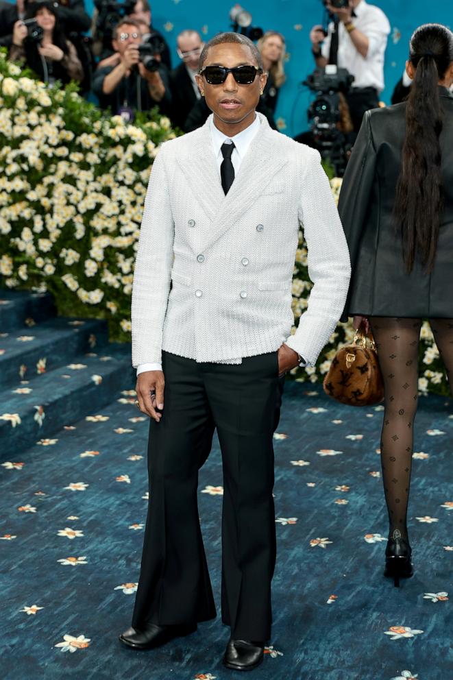 Pharrell Williams attends the 2025 Met Gala Celebrating "Superfine: Tailoring Black Style" on May 05, 2025 in New York City.