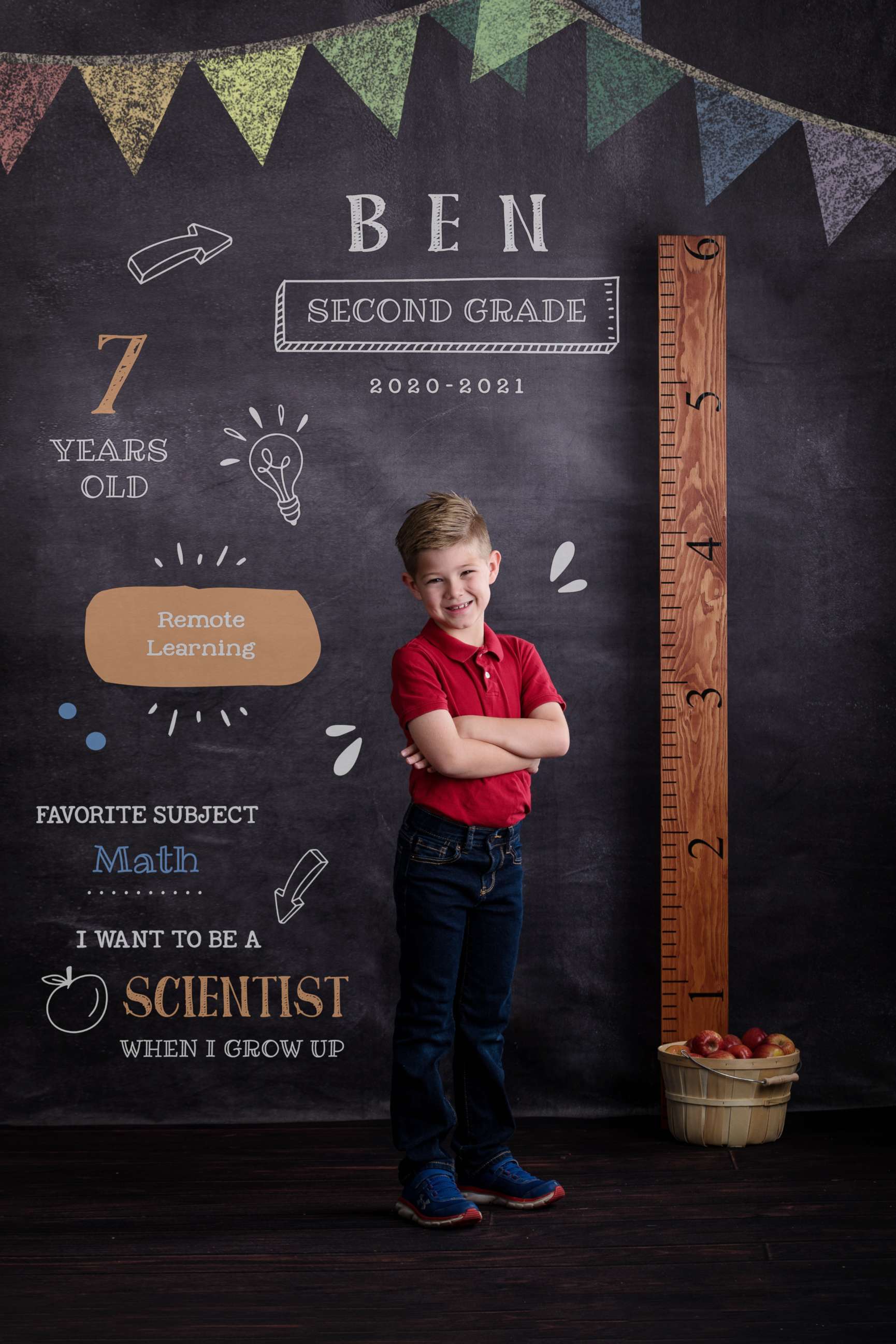 PHOTO: 7-year-old Ben poses for a back to school photo.