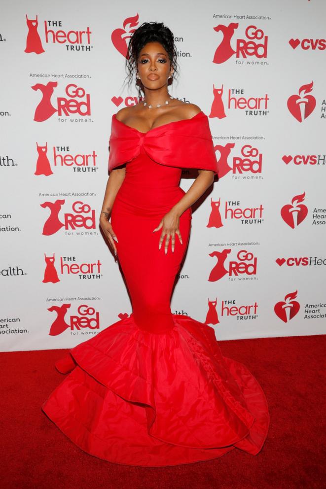 PHOTO: Porsha Williams attends the American Heart Association's Go Red for Women Red Dress Collection benefit concert at Jazz at Lincoln Center, Jan. 30, 2025, in New York.