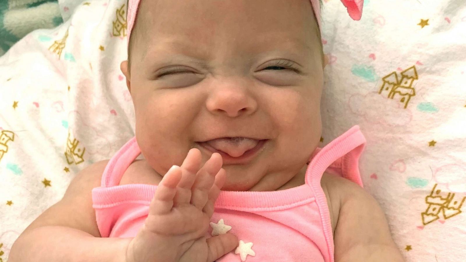 PHOTO: Mikayla Petti was born at 24 weeks weighing 1 pound, 9 ounces on Feb. 15, 2020. She arrived 16 weeks early inside mom and dad Maria and Andrew Petti's vehicle on the way to St. Joseph's emergency room in Bethpage, New York.