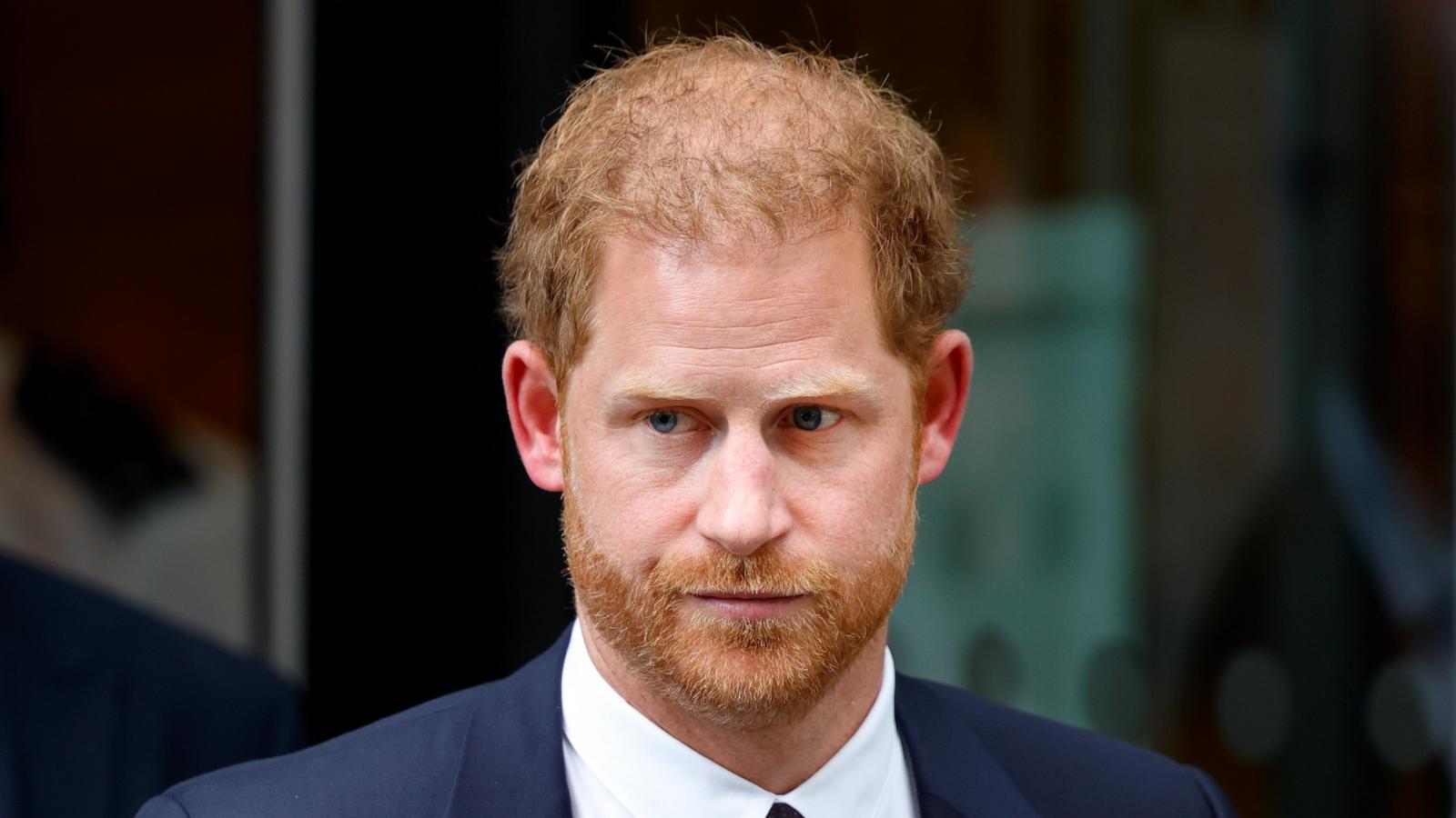 PHOTO: Prince Harry, Duke of Sussex departs the Rolls Building of the High Court after giving evidence during the Mirror Group phone hacking trial in London, June 6, 2023.