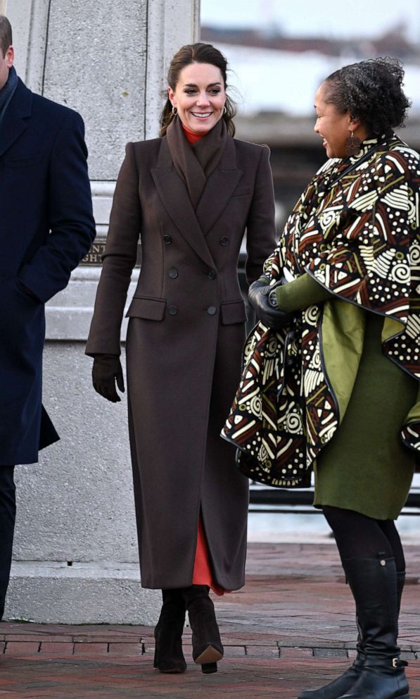 PHOTO: Catherine, Princess of Wales visits east Boston to see the changing face of the city shoreline, Dec. 1, 2022, in Boston, Mass.