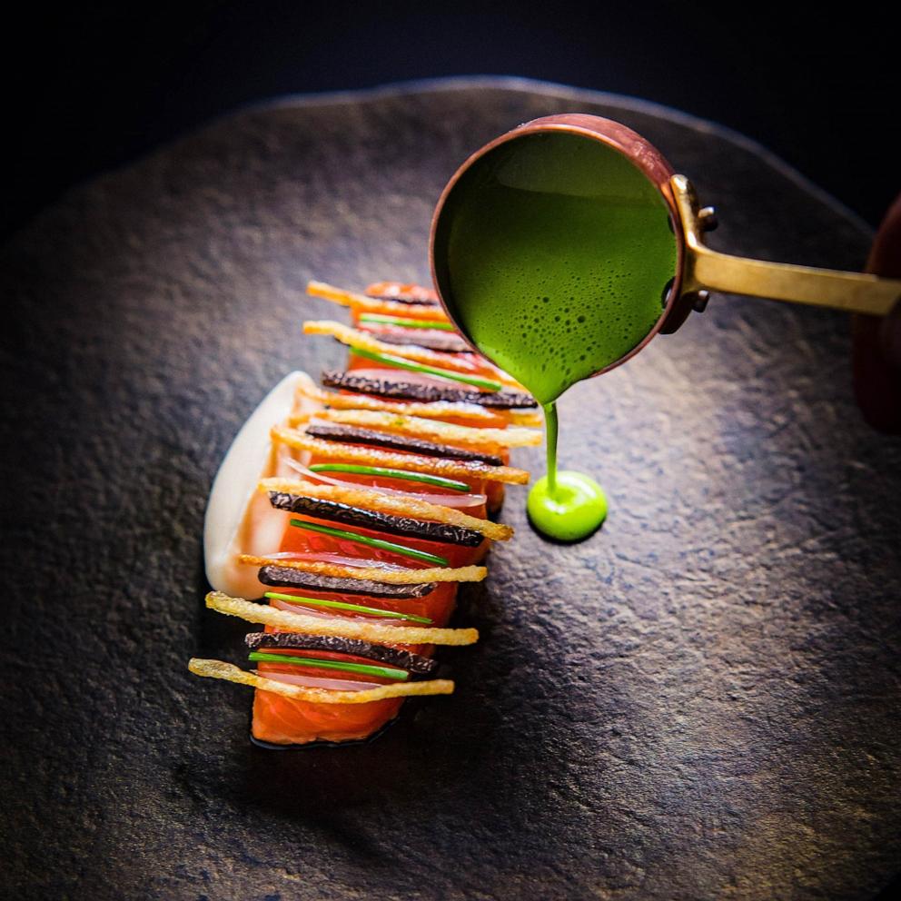 PHOTO: A dish served at three Michelin star restaurant Providence in Los Angeles, California.