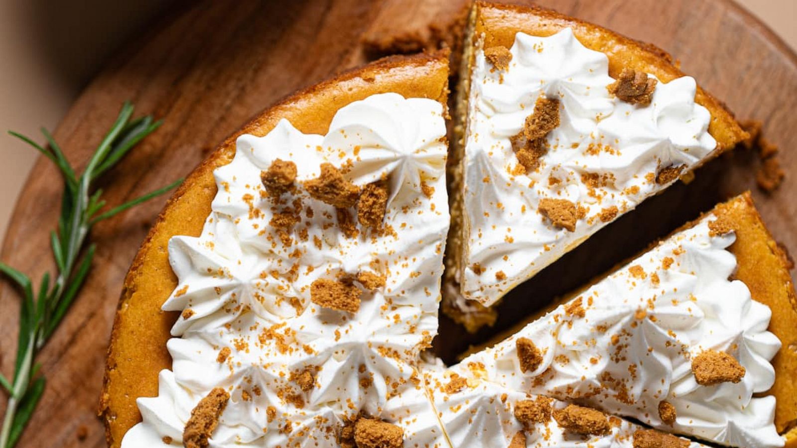 PHOTO: Pumpkin Cheesecake with Biscoff Cookies.